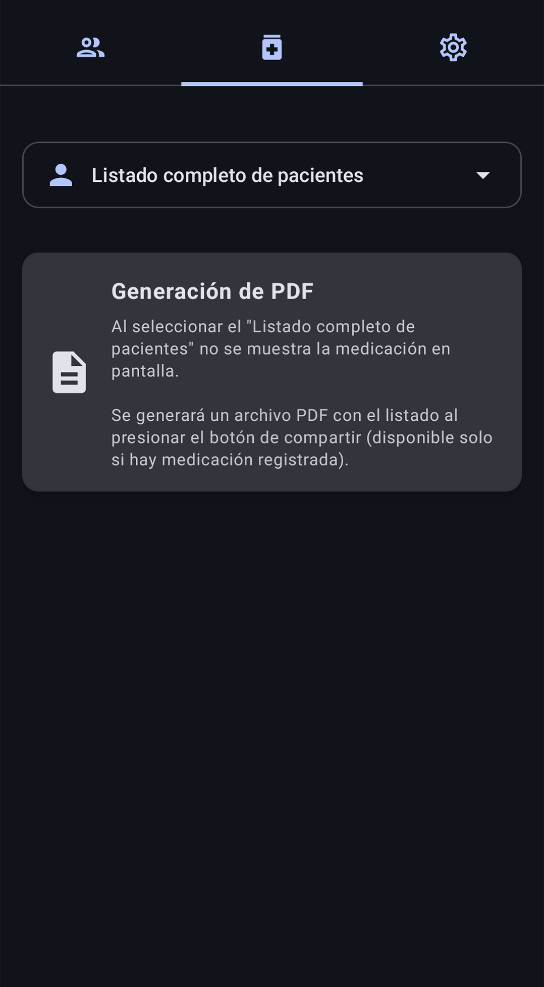 Captura de la app movil MedSync 7